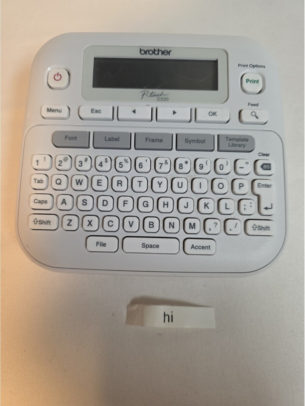 Brother P-Touch PT-D220 Desktop Label Maker White - Works